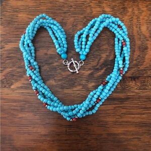 $89 Designer Estate Necklace Sterling Silver Marked LUC 925